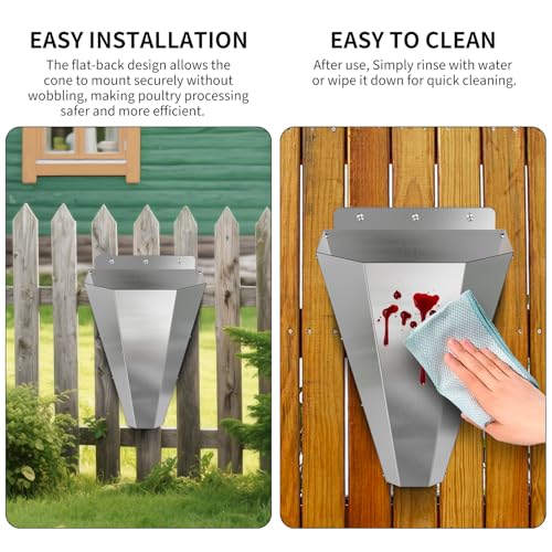 Image of Medium Chicken Kill Cone for Butchering 3-Pack Stainless Steel Killing Cone