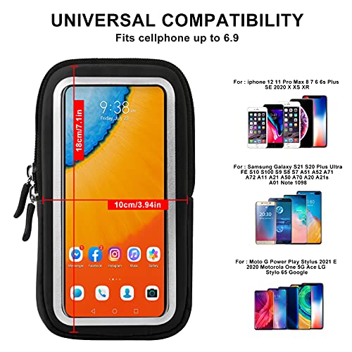 Wristband Phone Holder Forearm Thumb Wrist Bag, Riding Wristband Pouch Running Armband With Key Id Cash Holder For Iphone 12 Pro/12/12 Mini/11/11 Pro/11 Pro Max Great For Cycling, Jogging, Exercise #TOP3