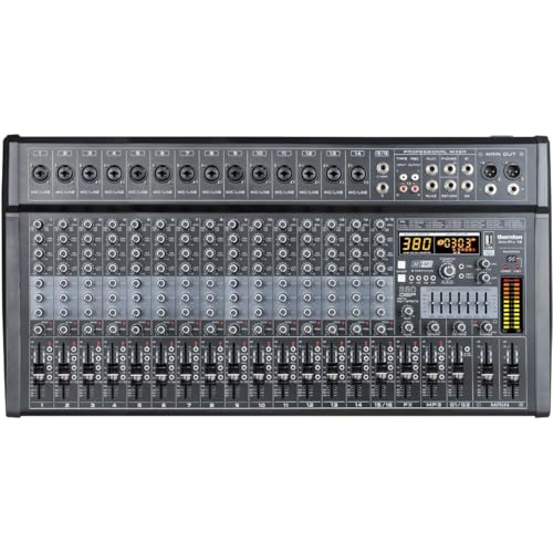 Thornton AXIS Pro 16 Mixeur professionnel 16 canaux avec Phantom Power, USB, Bluetooth, 380 effets numériques, EQ 3 bandes, 2 groupes, pour studio et performances en direct