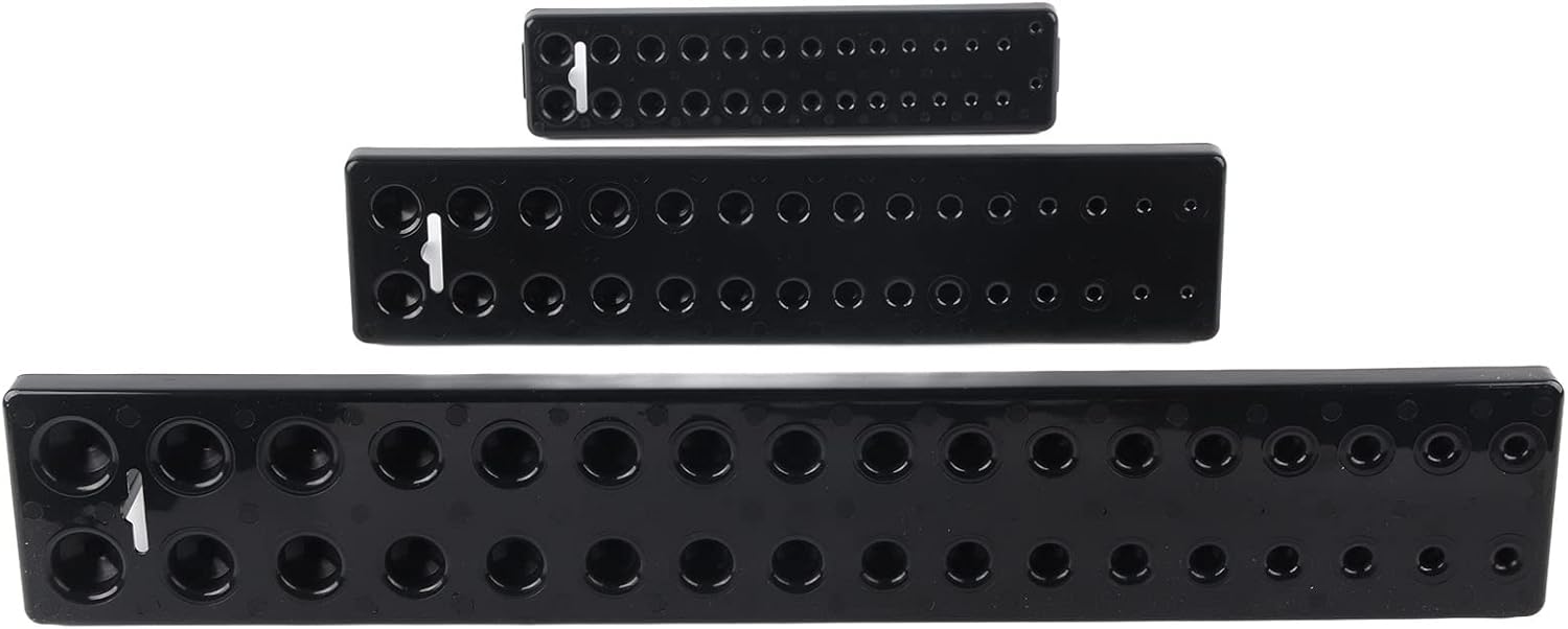 Socket Organizer, Socket Organizer Tool Tray Set Holder 3PCS Tray Set 1/4", 3/8", and 1/2" Drive for Toolboxes