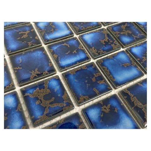 Tenedos 2" x 2" Calacatta Blue Gold 2x2 Square Pattern