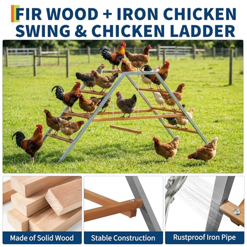 Garvee Chicken Perch with Swing, Chicken Roosting Bars for Healthy Poultry by Garvee - Used condition - Image 3