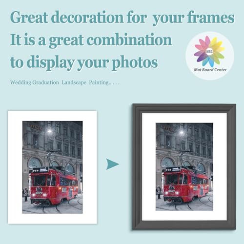 image for MBC Mat Board Center, 10 Pack 11X14 for 8X12 White Picture Mats Frame 