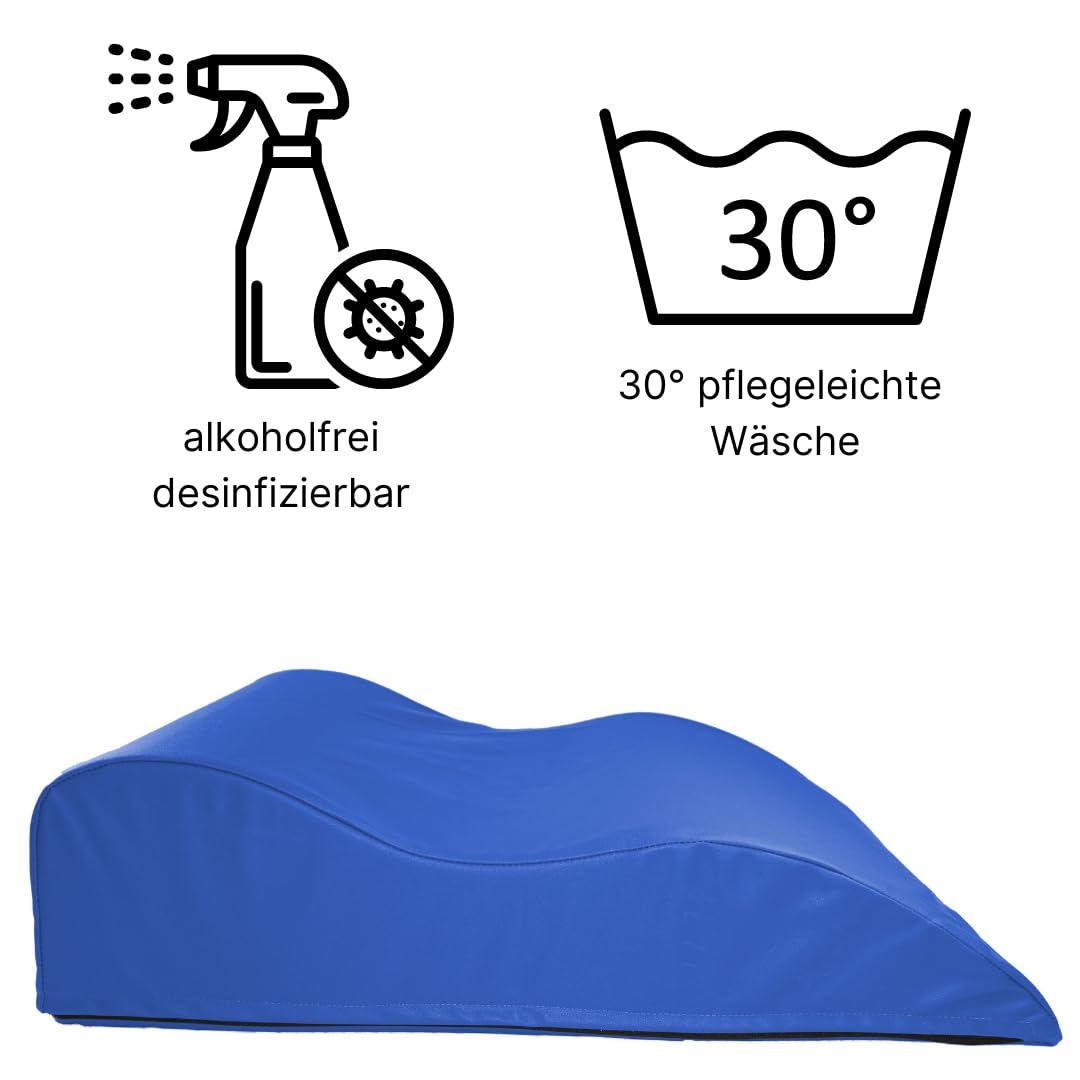 ATC Handel GmbH - Cuscino per le gambe con rivestimento in ecopelle, 75 x 55 x 20 cm, colori assortiti