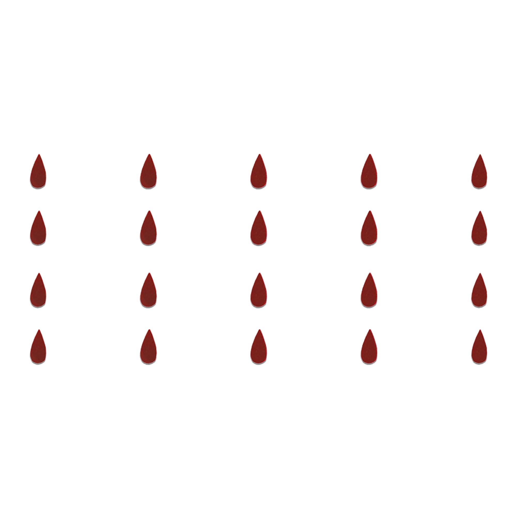 Comet Busters Basic Small Maroon Tear Drop Bindis (3 mm) (BV786)