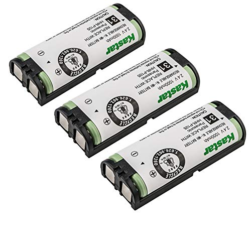 Kastar 3X HHR-P105 NI-MH Battery Type 31 Replacement for Panasonic HHR-P105A KX-242 KX-2420 KX-2421 KX-2422 KX-TG5779 KX-6702 KX-FG2451 KX-TG2411 KX-TG2424 KX-TG2620 KX-TGA241 KX-TGA570 KX-TGA670