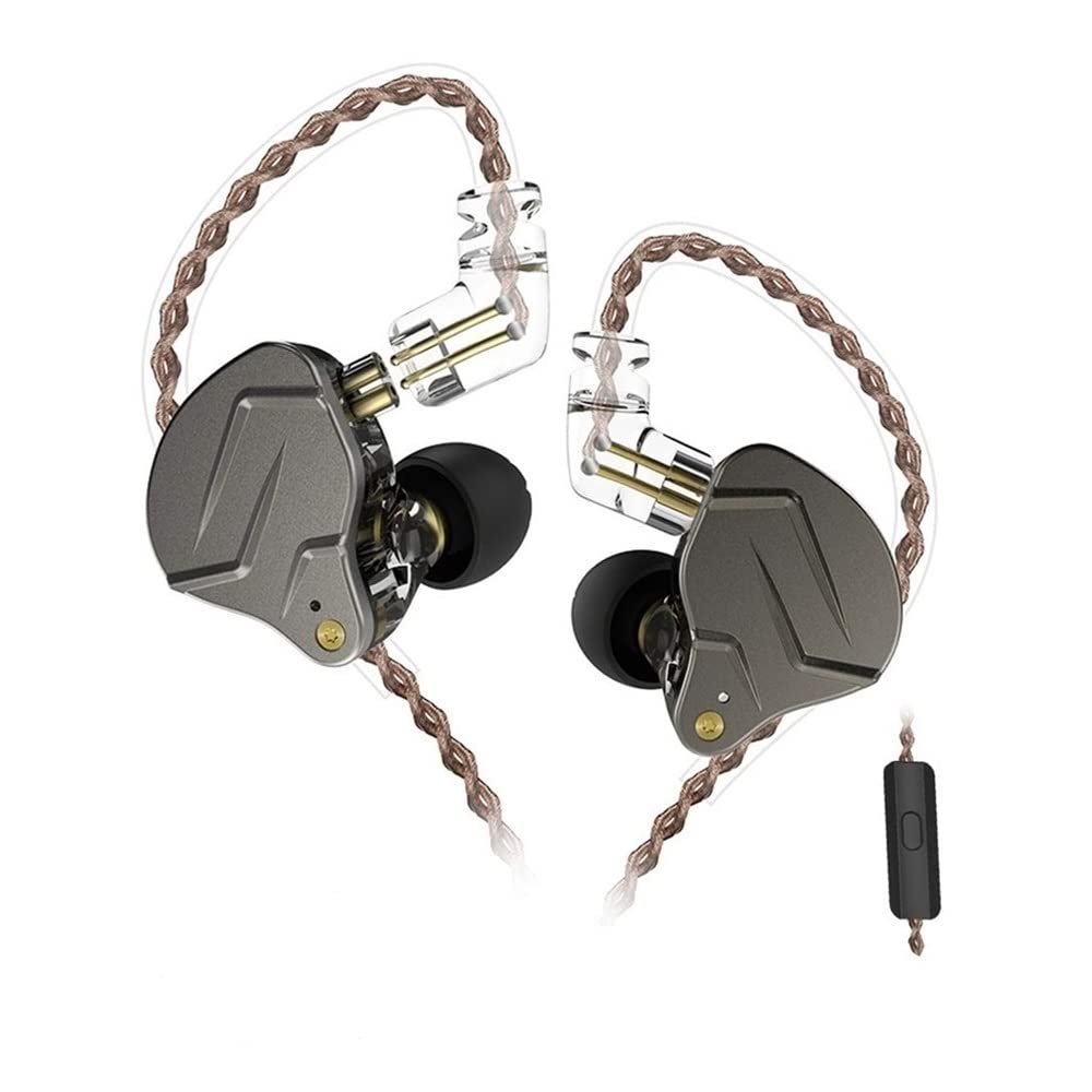 Fone de Ouvido KZ ZSN Pro com Microfone (Cinza) : Amazon.com.br