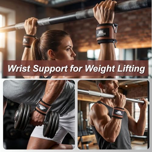 Image of Wrist Cuffs for Cable Machines - Padded & Adjustable Straps for Lateral Raises, Tricep Pushdowns & Strength Training