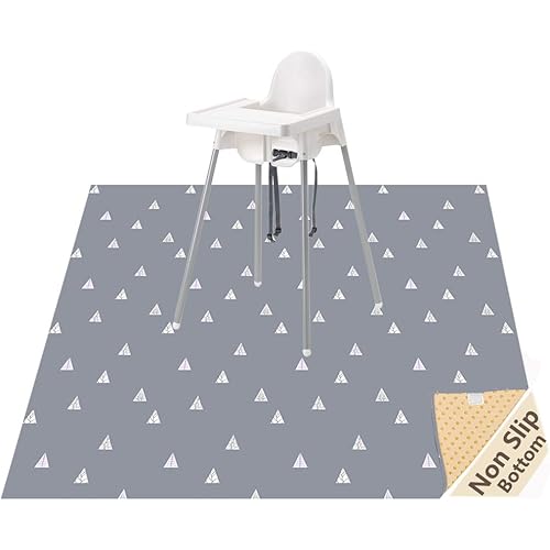 Highchair Floor Mat, Baby Splat Mat for Under High Chair/Arts/Crafts, Womumon Waterproof Spill Mat Non-Slip Splash Mat, Washable Mess Mat and Table Cloth