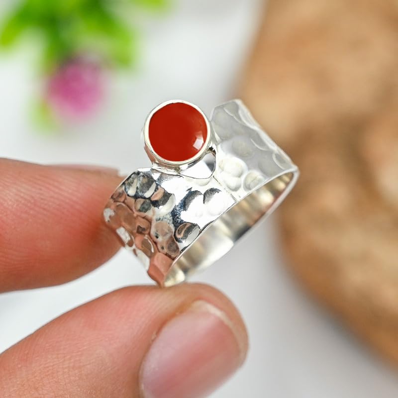 TSR134AA - Anillo de plata de ley 925 maciza para hombres y mujeres, hecho a mano
