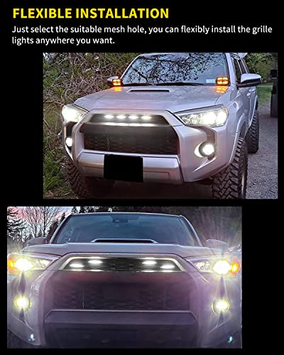 Lámparas LED blancas para parrilla frontal 4PCS miniatura 6