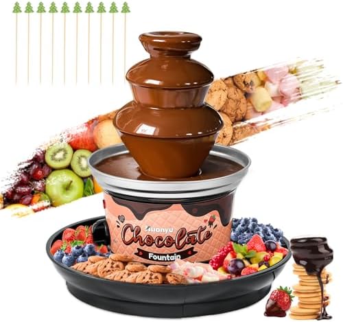 Giles & Posner Mini-Schokoladenbrunnen - 3-Stufen Fondue-Set Mit Automatischer Abschaltung