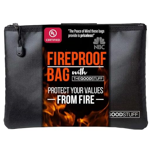 Water and Fireproof Pouch (10" x 13" / 2000℉), Protect Important Documents, Fireproof Bags (Extra Strength), Waterproof and Fireproof Document Bag, Fire Safe Bags, Keep your Documents Safe (Legal)
