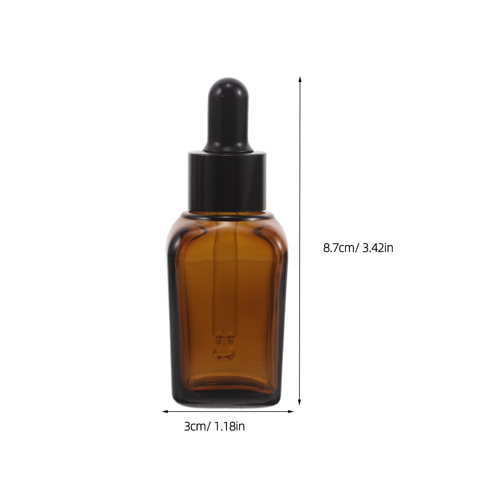 Didiseaon 20 Stück Braune Glas Öltropfflaschen 20ml mit Feiner Pipette Quadratisch Lichtschützend und Platzsparend für Professionelle Hautpflege und Aromatherapie Proben
