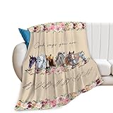 God Says You Are Horse Decor Throw Blanket - Super Warm Soft Plush Lightweight Fleece Flannel Bible Verse Blanket - Horse Gifts for Women, Girls, Boys, Men, Kids - Winter Couch Bedding - 40'X50'