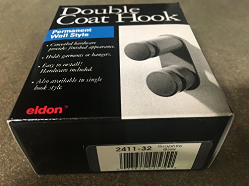 Eldon Over-The-Panel Double Coat Clothes Cubicle Hook, Graphite Grey (24418) #TOP1