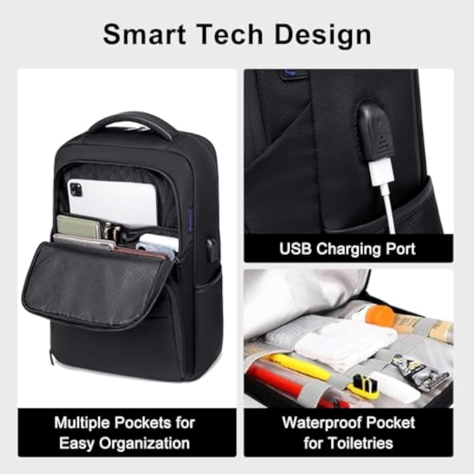 28L Medium Formal Business Laptop Backpack for Men & Women