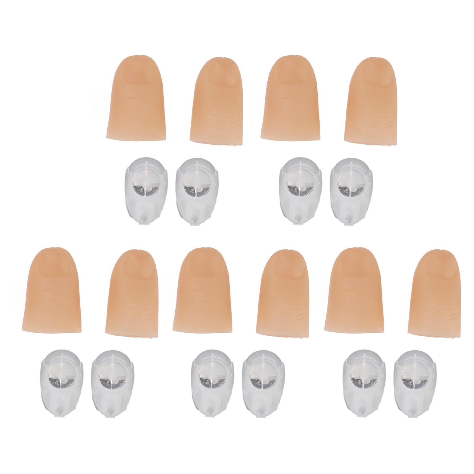 Haofy Daumenlicht, 10 Stück, Fingerlichter, Tricklicht für Teenager und Erwachsene, Streich-Requisite, 4,6 X 2,5 cm (Gelb