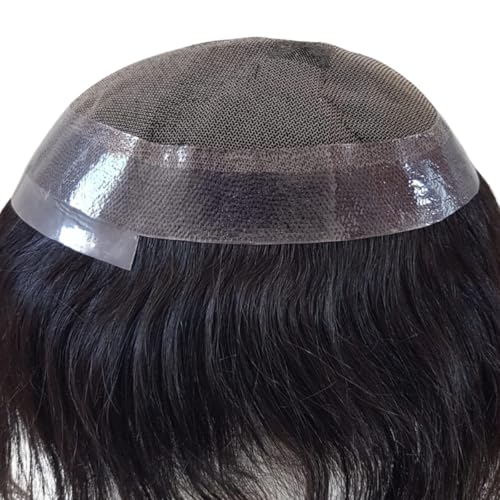 Prótese Capilar Masculina Austrália Híbrida Tela Lace Micropele Cabelo Natural 100% Humano Perucas T