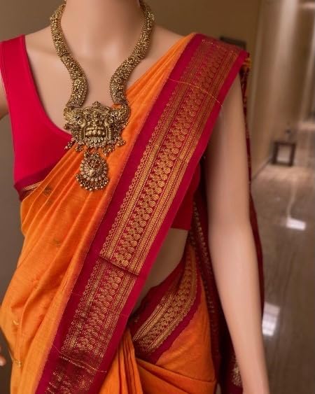 Image of South Cotton Gadwal Saree for Women | Celebrity Inspired Traditional Ethnic Wear | Chettinad & Kalyani Cotton Sarees | Soft Cotton Saree with Blouse Piece