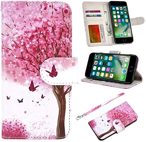 RusseryPek Funda tipo libro para iPhone SE 2020 y iPhone 7/8 de 4.7 pulgadas Cover