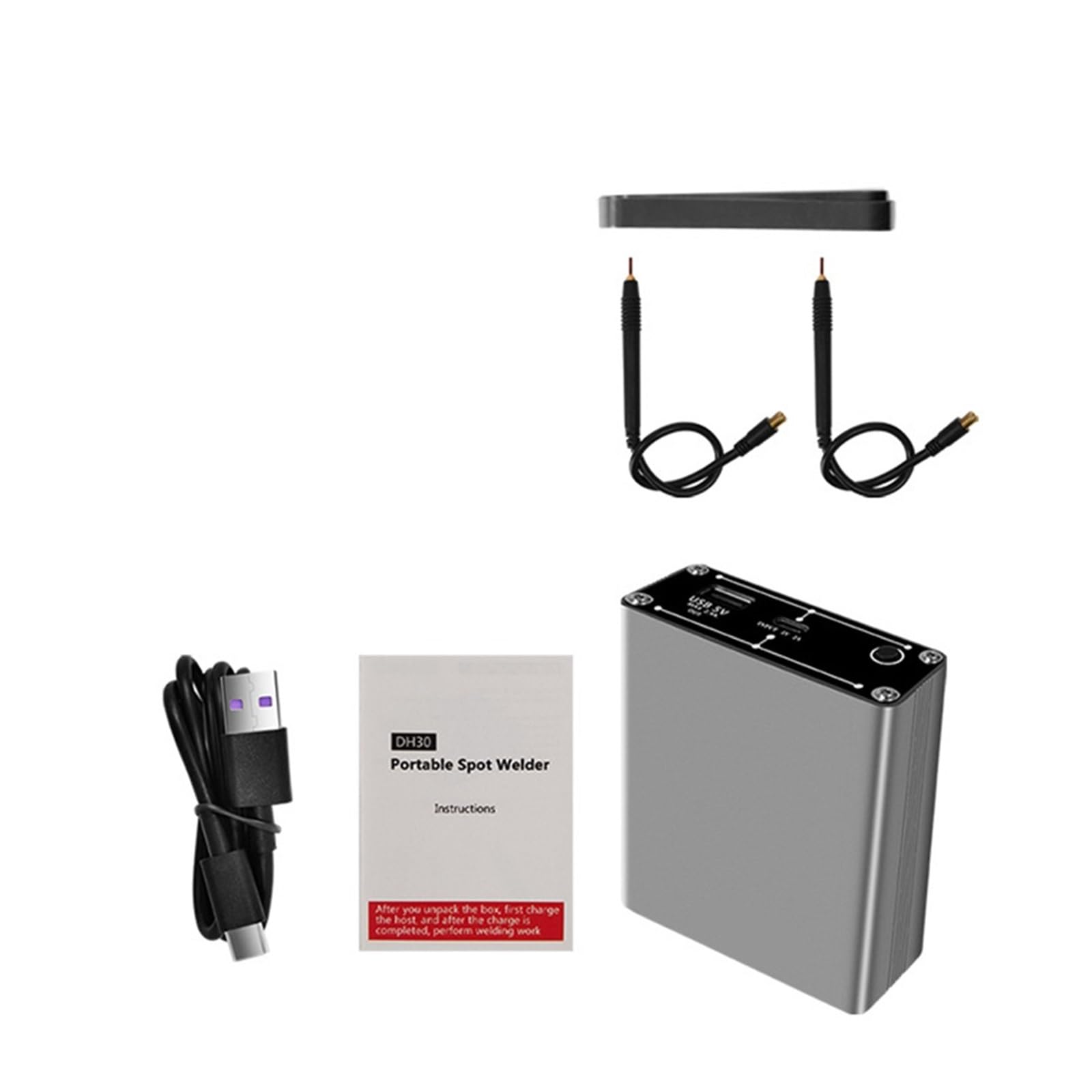DH30 Spot Welder OLED Screen Portable for Max 0.15mm Nickel Strip Welding Machine Built-in 5000mAh Battery The Weld is Strong