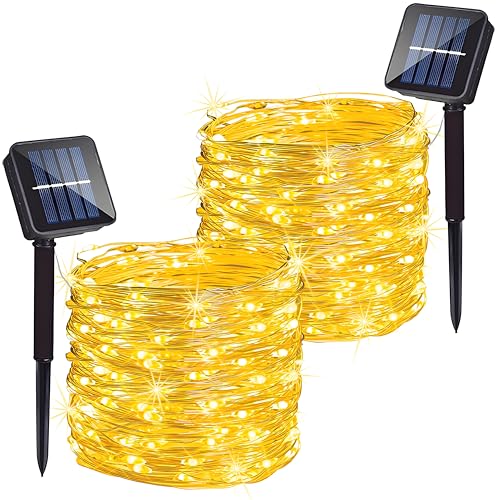 Zewool Solar Lichterkette Aussen, 2 x 20m 200 LED Solarlichterkette Wasserdicht Außen & Innen, Deko für Garten Terrasse Baum Hof Party (Warmweiß) Zewool Solar Lichterkette Aussen, 2 x 20m 200 LED Solarlichterkette Wasserdicht Außen & Innen, Deko für Garten Terrasse Baum Hof Party (Warmweiß)
