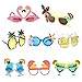 Funny Sunglasses,Novelty Party Sunglasses, Creative Funny Sunglasses, Funny Hawaiian Tropical Sunglasses,Luau Fancy Dress Party Supply, Hawaii Themed Sunglasses,Beach Photo Booth Props(8 Pack)