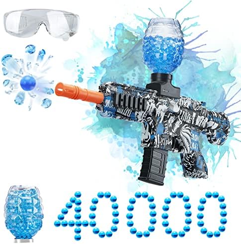 Splatter Ball Gun - Orby Gun with 40000 Gel Balls,ForestGunToy Splat Gun for Backyard and Outdoor Activities,Team Game Gift for Boys and Girls Ages 12+(Blue)