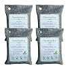 4 Pack Geactiveerde Bamboe Houtskool Luchtzuiverende Zakken Geurabsorber en Eliminator Natuurlijke Ontvochtiger met Haak