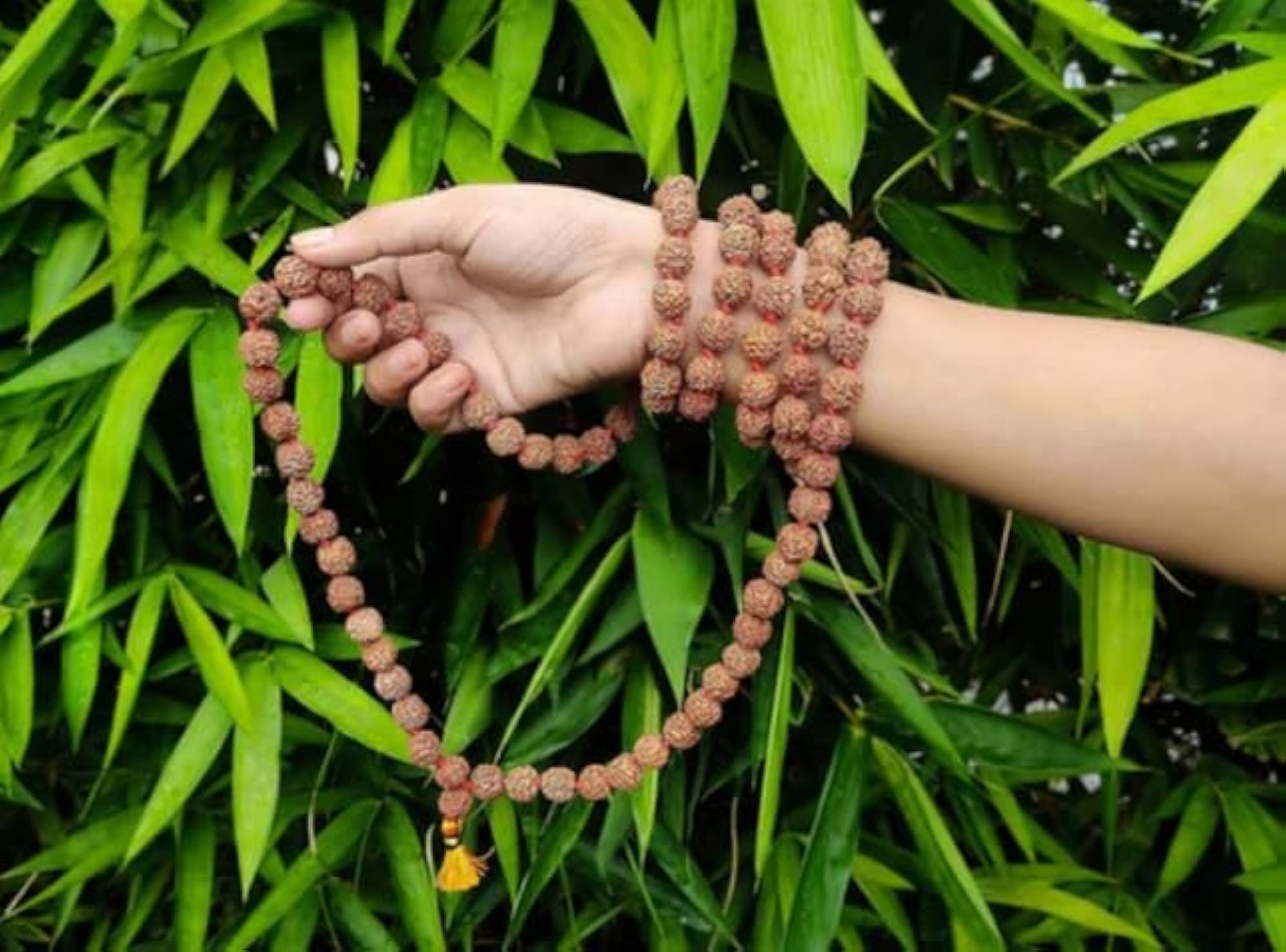 5 Mukhi Rudraksha Mala, 108 Beads, Unisex
