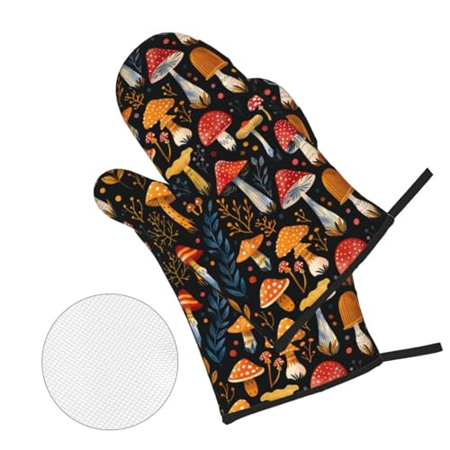 Oven-Mitts-and-Pot-Holders-Sets-of-4-Mushroom-Boho-Vintage-Kitchen-Potholder-Gloves-Heat-Resistant-Non-Slip-for-Chef-Baking-Cooking-Grilling-BBQ-Mittens Oven Mitts and Pot Holders Sets of 4 Mushroom Boho Vintage Kitchen Potholder Gloves Heat Resistant Non Slip for Chef Baking Cooking Grilling BBQ Mittens