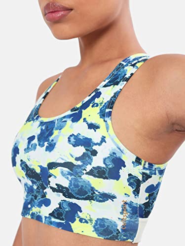 Image of Medium Impact Sports Bra | Slip on Workout Bra for Women for Gym | Criss Cross, Full Coverage, Anti Chafing | Contrast Seam Everyday Active Wear for Gym, Zumba, Yoga (CS700394L Multicolor L)