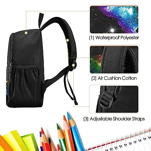 Naanle Kids Backpack for Girls Boys Rainbow Galaxy Unicorn Backpacks Bag Baby Rucksack for Kindergarten Elementary School3