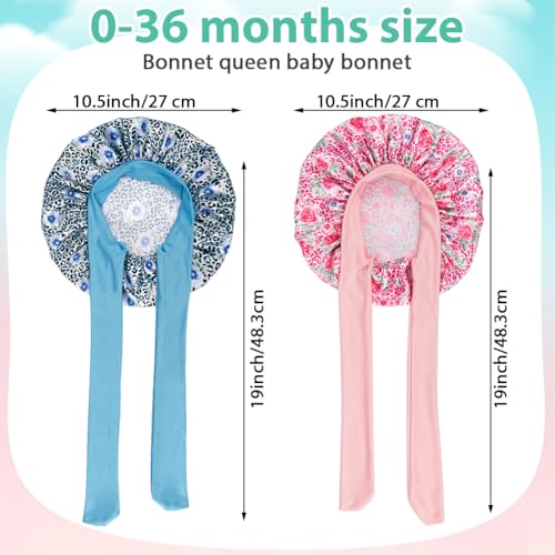 4PCS Baby Satin Bonnet,Silk Bonnet for Kids,Kid Hair Bonnets for Sleeping,Kids Satin Bonnets for Girls Boys Toddler2