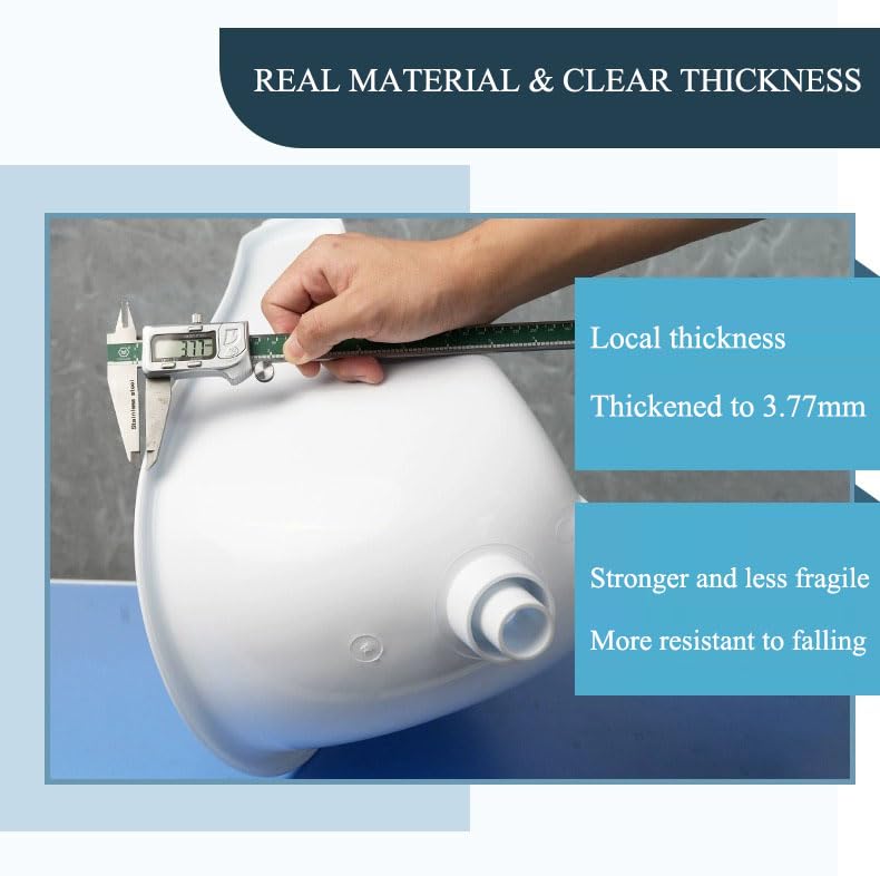 Urinal plástico simple para hombres, urinales temporales al aire libre para adultos y niños, color blanco, para baños públicos y privados, urinal masculino mural sin agua con válvula de descarga y manguera miniatura 4