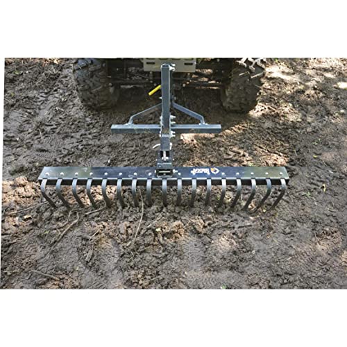Guide Gear Leveling Landscape Rake, Attachment for ATV, UTV, Vegetable Garden, 60 Inches Wide with 17 Tines - Thumbnail 3