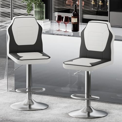 Amazon.com: SFIHOME Racing Style Bar Stools Set of 2, Adjustable ...