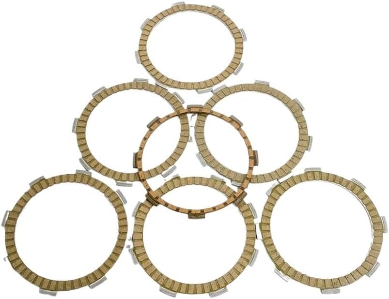 7PC Motorcycle Friction Clutch Discs Plates Fit For CB250F 250 96-07 CBF250 04-06 VT250C Twin Magna 94-07 VTR250