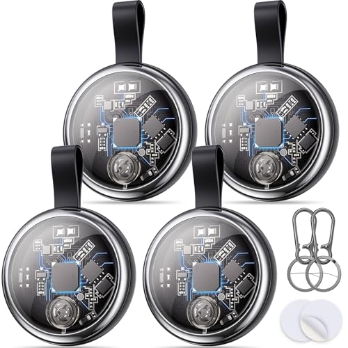 2026 New Air Tracker Tags-4 Pack Compatible with Apple Find My (iOS Only), Bluetooth Tracker Smart Tag Waterproof Key Finder Item Locator for Keys, Wallet, Luggage, Pet