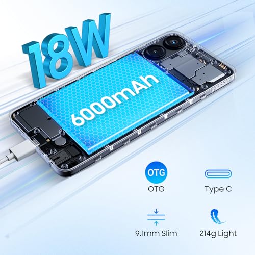 Blackview COLOR 8 Unlocked Cell Phones, 16GB+256GB/SD 2TB Camera Android Phone, 50MP Smart Phone, 6000mAh+18W, 6.75" HD+ 90Hz Diaplay, 3 Card Slots, 4G Dual SIM Phone, Fingerprint, 3.5mm Earphone Jack - Image 6