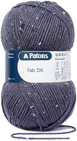 Patons Fab DK Kitting/Crochet Yarn Double Knitting Wool 100g Balls and 100% Acrylic Machine Washable & Tumble Dry Yarn - 44 Colours in The Range - Colour 2323 - Red - 1 x 100g Ball