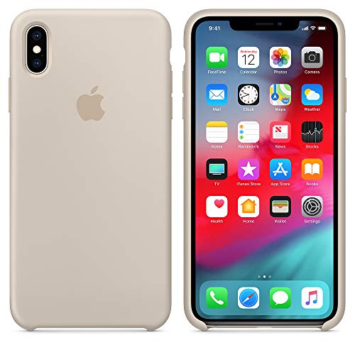 AIWE-ES Funda para iPhone XS MAX 6.5", Funda Silicona Líquida con Protección contra Caídas Anti-Rasguño para iPhone XS MAX (iPhone XS MAX 6.5", Piedra)