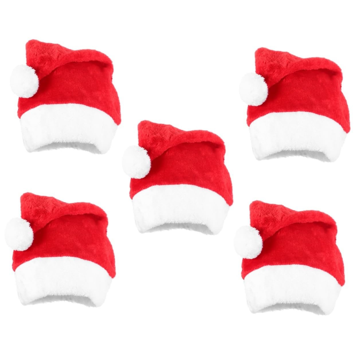 PRETYZOOM 5 Piezas Gorro De Papá Noel De Felpa Sombreros De Fiesta Verdes Sombrero De Fiesta De Navidad Gorro De Papa Noel Para Mujer Gorras Para Hombres Gorra Para Hombres Rojo Felpa Corta
