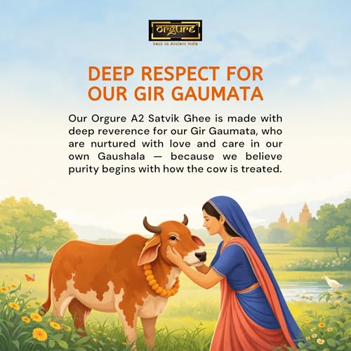 Image of Orgure A2 Satvik Ghee (Sodh Process) - Handcrafted in Low Heat by Single Maker | Bilona Hand Churned | Jainism Inspired | Made with Care, Devotion & Hygiene | MSME Award Winner | 100ml Glass Jar