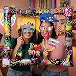 90s Inflatable Photo Frame & Props, 25Pcs Back to The 90s Photo Booth Props with Inflatable Selfie Picture Frame for 1990s Throwback Birthday Party Supplies - Image 2