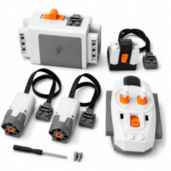 5in1 Building Blocks Motor Kit, Includes M Motor, AA Battery Box, 2.4G Remote Control and Receiver, Wide Compatibility with Most Stud-Based Construction Bricks for MOC