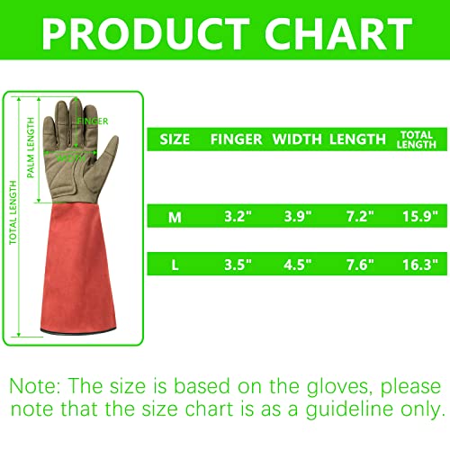 Yionaiyi Professional Rose Pruning Thorn Proof Gardening Gloves With Long Forearm Protection For Men And Women (1 Pair) (Red, Medium)… #TOP5
