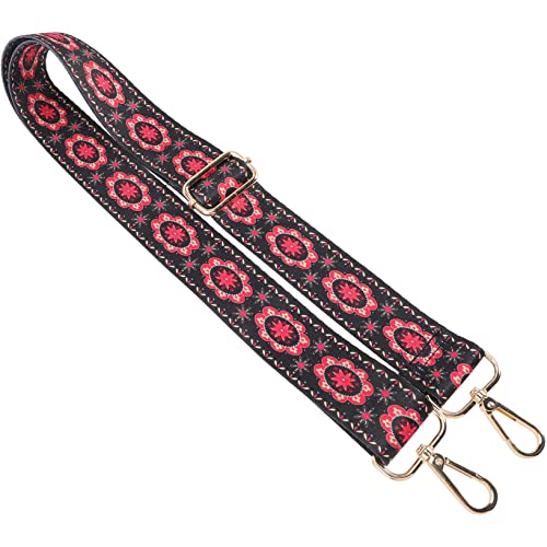 CORHAD Vintage Printed Banjo Strap Adjustable Shoulder Belt for Banjo Guitar Bass Washable Wear-Resistant Wide Strap Present for Musicians