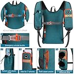 Esup 15L Small Hiking Backpack Foldable Lightweight Travel Day Pack Packable Camping Backpack for Women Men (Green) - Image 3